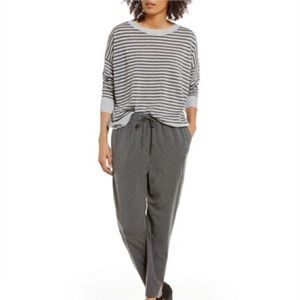 Eileen Fisher Gray Striped Tencel Sweater Size XS